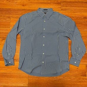 Express Button-up 1 MX - Size L  - Blue w stripes